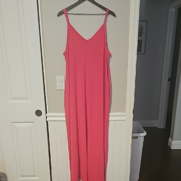 Zenana Outfitters 2X Pink Sleeveless Maxi Dress – Flowy & Comfy! - Picture 1 of 3